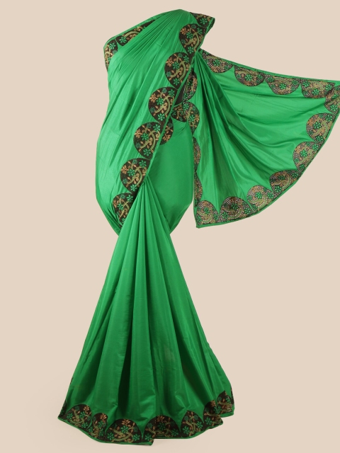

Pothys Green & Black Art Silk Saree