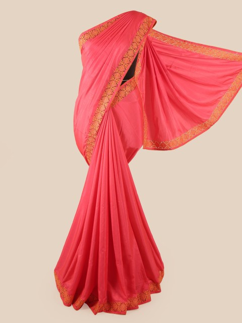 

Pothys Pink & Yellow Art Silk Saree