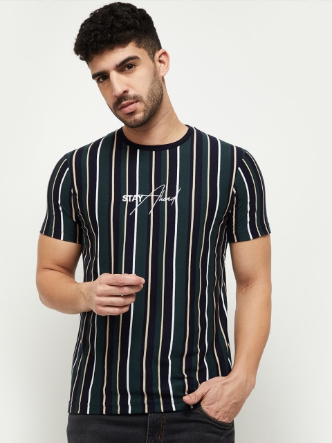 

max Men Multicoloured Striped T-shirt, Multi