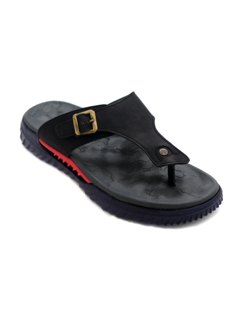

TRENDS & TRADES Men Black & Grey Flip Flops
