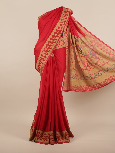 

Pothys Red & Beige Saree