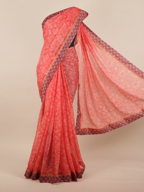 

Pothys Pink & Grey Printed Saree