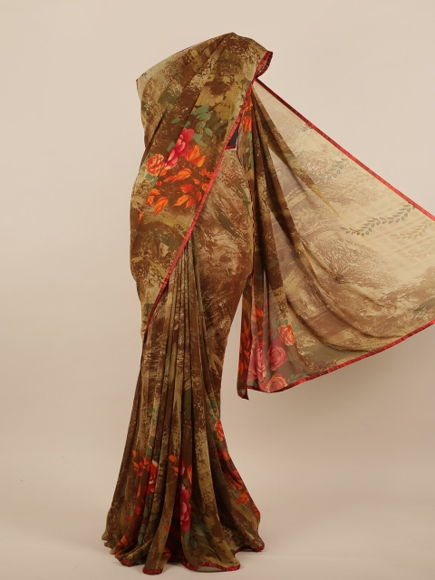 

Pothys Brown & Red Floral Saree