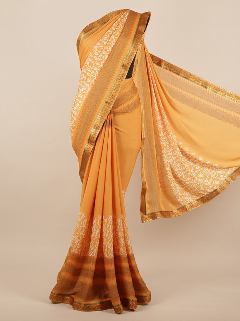 

Pothys Beige & White Floral Zari Saree