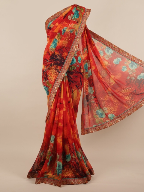 

Pothys Multicoloured Floral Saree, Multi