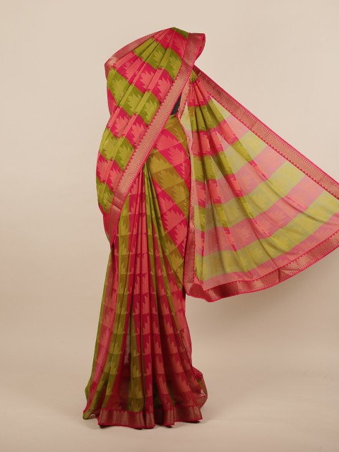 

Pothys Multicoloured Zari Saree, Multi