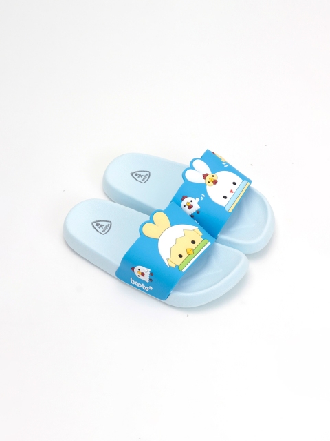 

Lil Lollipop Unisex Kids Turquoise Blue Printed Rubber Sliders