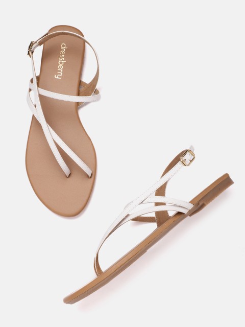 

DressBerry Women White Solid One Toe Flats