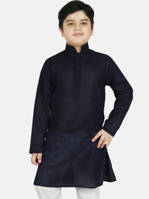 

SG YUVRAJ Boys Navy Blue Kurta