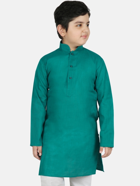 

SG YUVRAJ Boys Teal Blue Kurta
