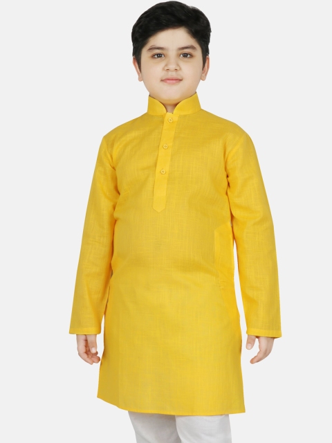 

SG YUVRAJ Boys Yellow Kurta