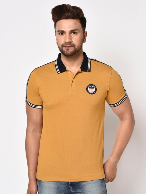 

Octave Men Yellow Polo Collar T-shirt