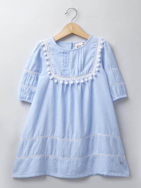 

Ed-a-Mamma Blue Sustainable Cotton A-Line Dress