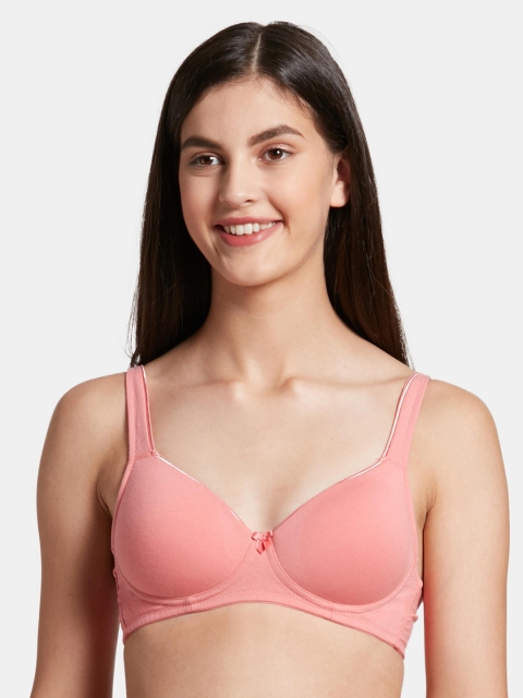 

Jockey Pink T-shirt Bra Half Coverage Heavily Padded Bra FE35-0105-PBLOS