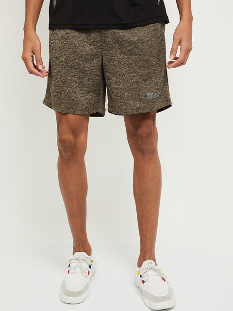 

max Men Olive Green Mid-Rise Sports Shorts