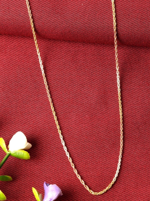 

GIVA Silver-Toned & Gold-Toned 925 Sterling Silver Rhodium-Plated Dainty Chain