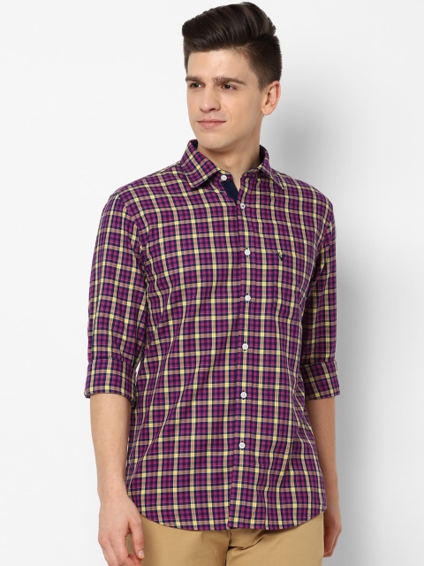 

Allen Solly Men Purple Slim Fit Tartan Checked Casual Shirt