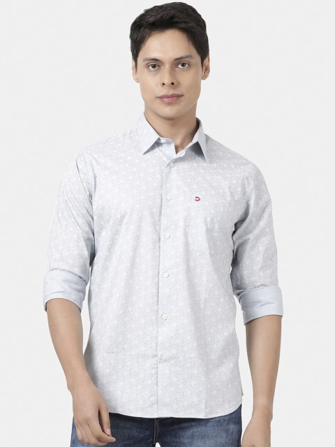 

DERBY JEANS COMMUNITY Men Blue Slim Fit Floral Printed Casual Shirt