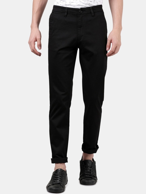 

DERBY JEANS COMMUNITY Men Black Slim Fit Chinos Trousers