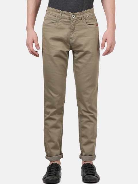 

DERBY JEANS COMMUNITY Men Olive Green Slim Fit Stretchable Jeans