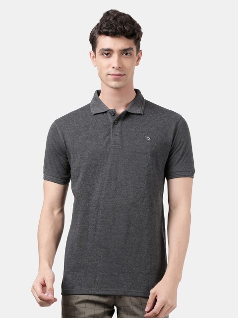 

DERBY JEANS COMMUNITY Men Black Polo Collar Slim Fit T-shirt