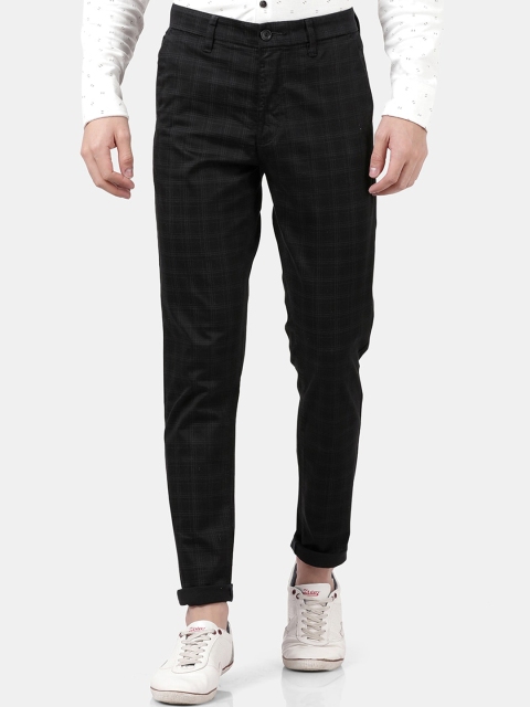 

DERBY JEANS COMMUNITY Men Black Slim Fit Chinos Trousers