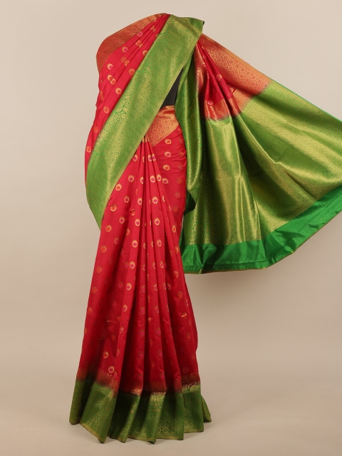 

Pothys Red & Green Woven Design Jute Silk Saree