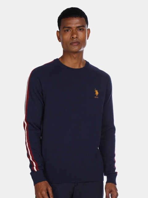 

U S Polo Assn Men Blue & Red Pullover