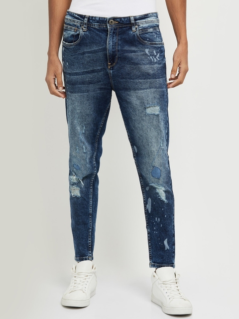 

max Men Blue Mildly Distressed Heavy Fade Mid-Rise Jeans