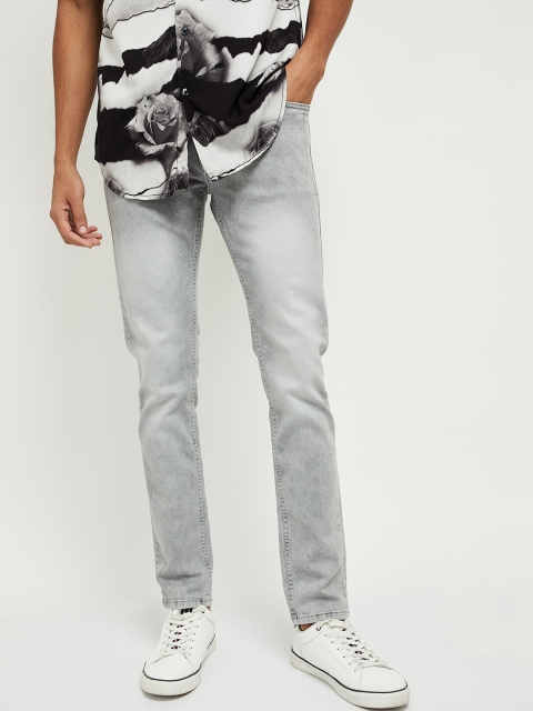 

max Men Grey Heavy Fade Jeans