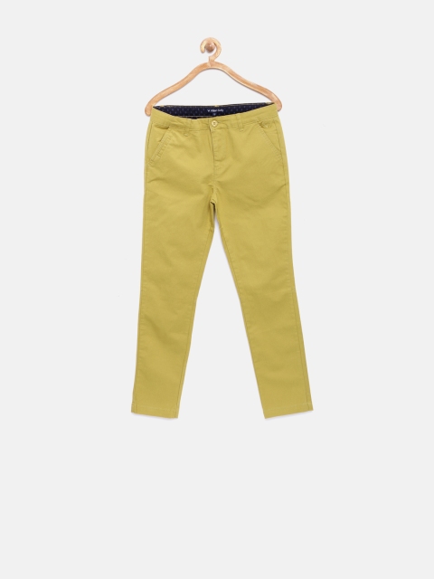 

Allen Solly Junior Boys Khaki Flat-Front Trousers