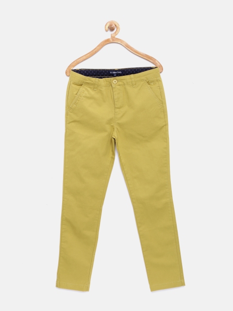 

Allen Solly Junior Boys Khaki Flat-Front Trousers