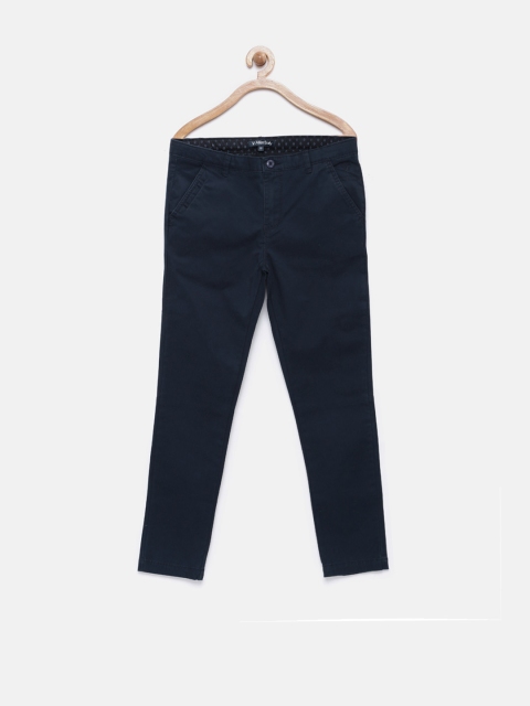 

Allen Solly Junior Boys Navy Blue Solid Chino Trousers