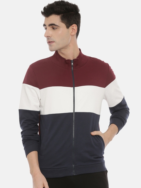 

3PIN Men Red& Blue Colourblocked Sweatshirt