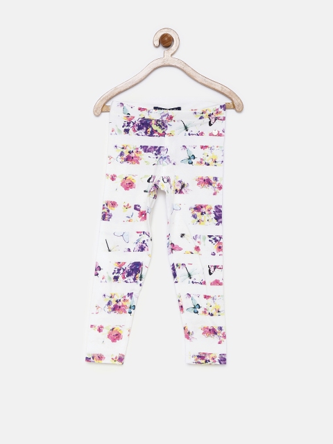 

Allen Solly Junior Girls White Floral Print Leggings