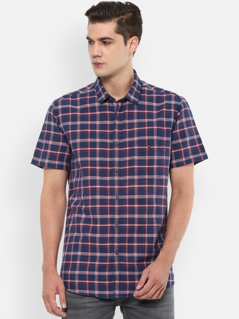 

Louis Philippe Sport Men Navy Blue Slim Fit Checked Casual Shirt