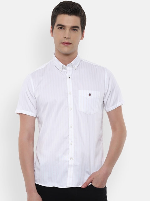 

Louis Philippe Sport Men White Slim Fit Striped Casual Shirt