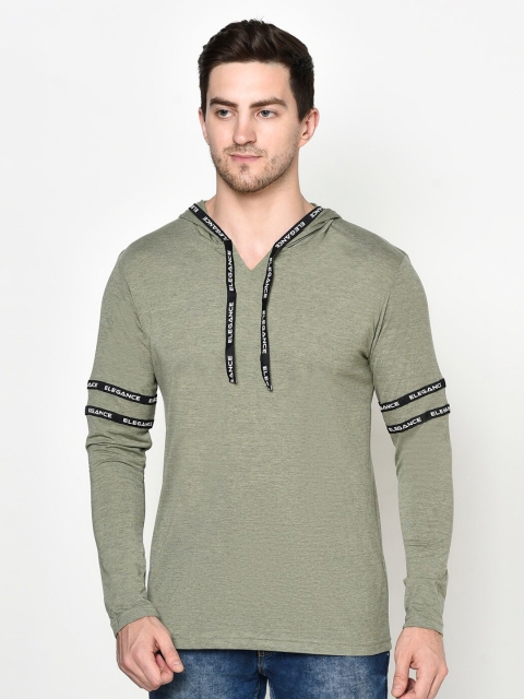 

ELEGANCE Men Green & Black Printed T-shirt