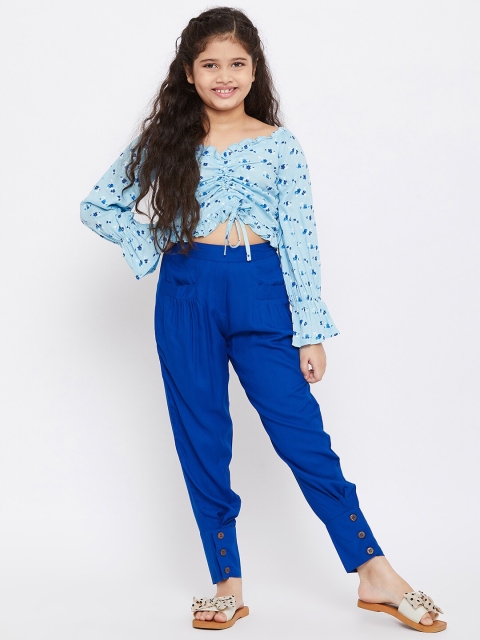 

Stylo Bug Girls Blue & White Printed Top with Pyjamas