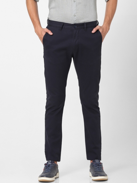 

Celio Men Navy Blue Slim Fit Casual Trousers