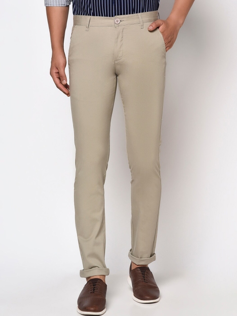 

Octave Men Cream Solid Regular FIt Chinos