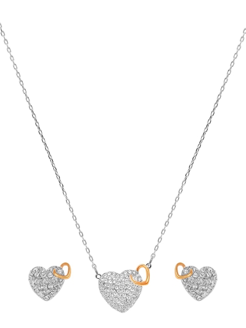 

SWAROVSKI Rhodium-Plated Crystals-Studded Jewellery Set, White