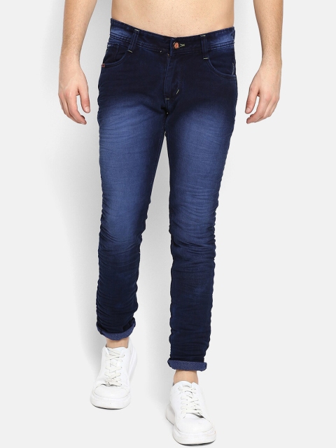 

V2 Value & Variety Men Navy Blue Heavy Fade Jeans