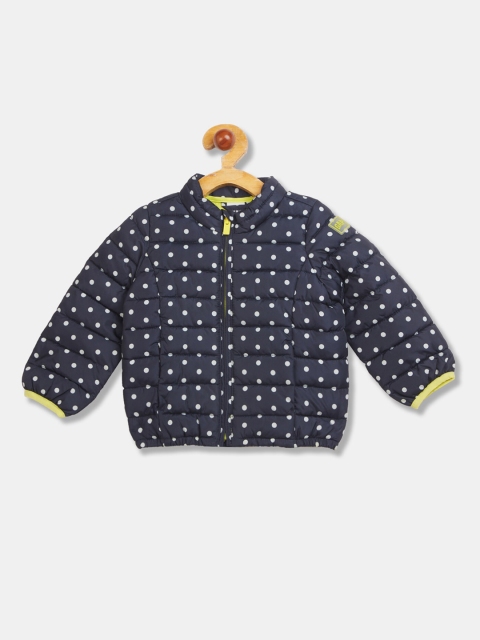 

GAP Girls Navy Blue Polka Dot Printed Puffer Jacket