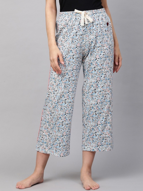 

Chemistry Women Multi-Coloured Printed Floral Cropped Pyjamas