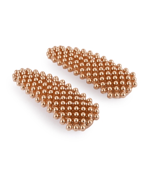 

BuckleUp Girls Gold-Toned Set of 2 Embellished Tic Tac Hair Clip