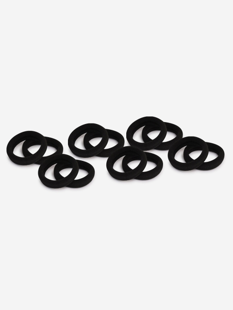

BuckleUp Girls Set of 12 Black Ponytail Holders