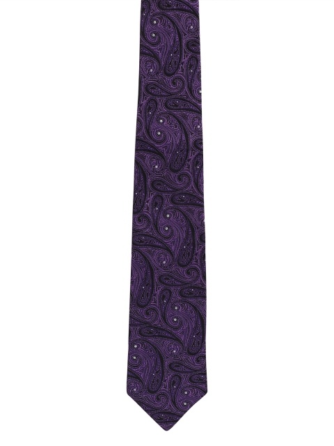 

Alvaro Castagnino Men Purple & Black Printed Broad Tie