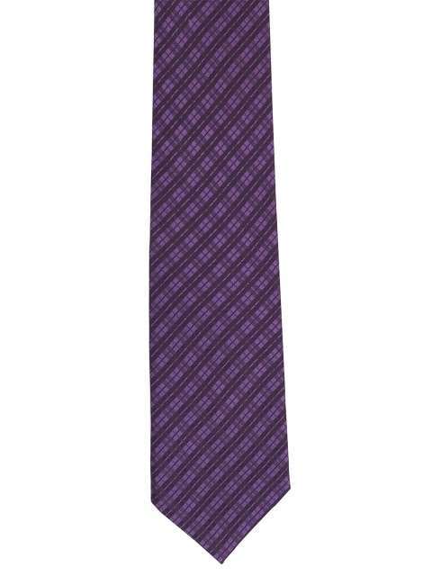 

Alvaro Castagnino Men Purple Checked Broad Tie