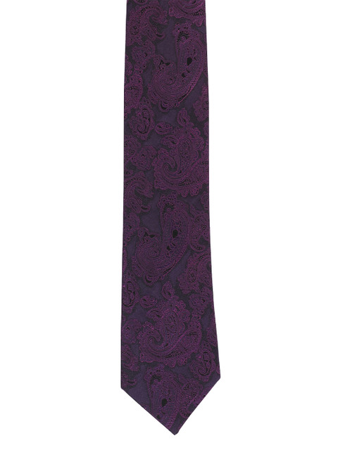 

Alvaro Castagnino Men Black & Red Woven Design Broad Tie